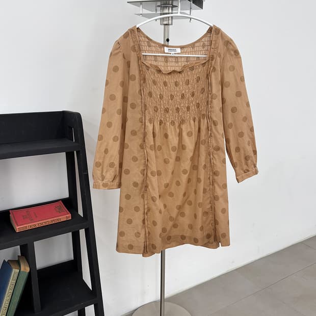 SONIA RYKIEL ash apricot dot blouse