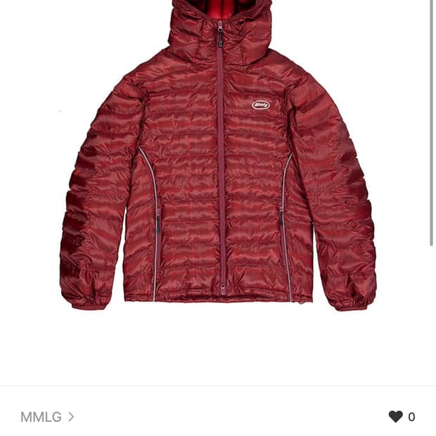 MMLG 클라우드 경량패딩 (RED) xl 새상품