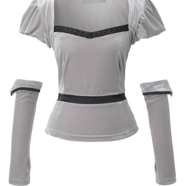 [M] 쓰리타임즈 벨벳 퍼프탑