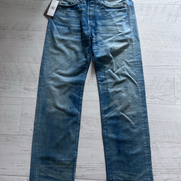 RRL 스트레이트 핏 밀너 워싱 데님 진 31x30