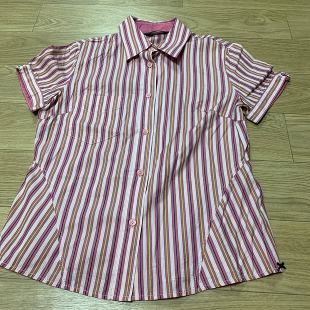 90)폴스미스 블랙(Paul Smith) 멀티 스트라이프 여성 반팔 셔츠