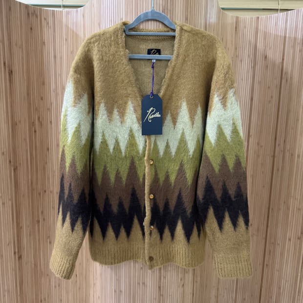 니들즈 모헤어 가디건 