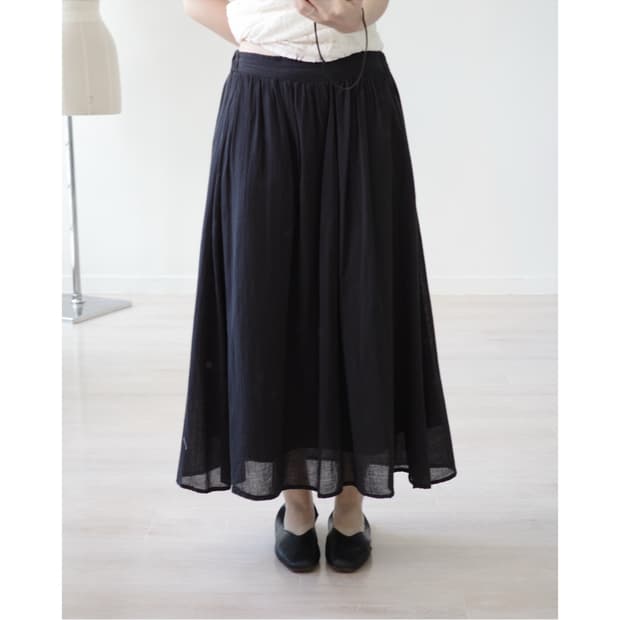 Black cotton lond skirt