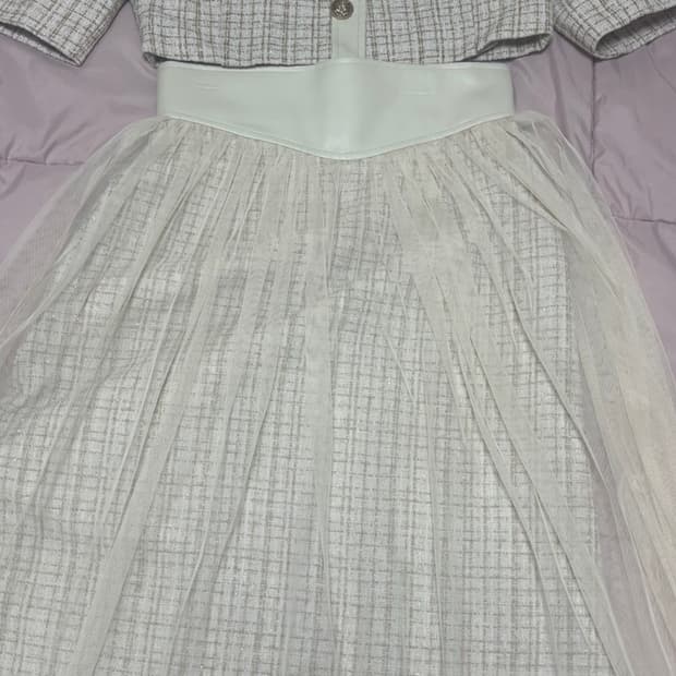 수입의류 트위드레더탑+롱샤스커트 세트<S추천>