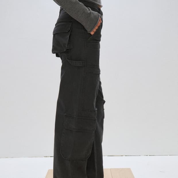 플리즈프로젝트 carpenter parachute pants 차콜