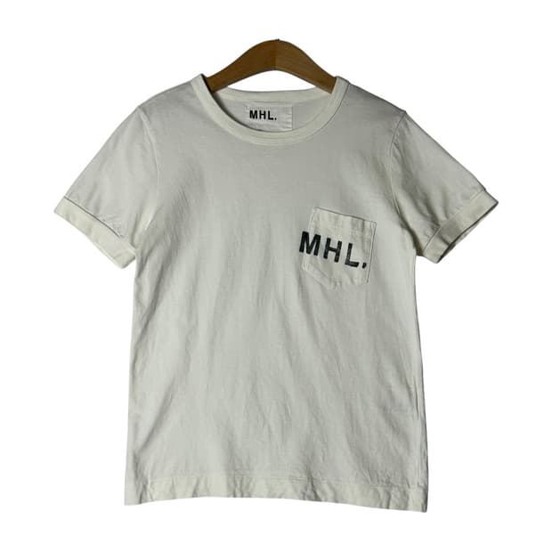 [MHL] 마가렛호웰 MHL 로고 포켓 반팔티셔츠