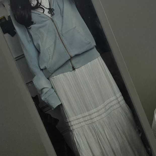 빈티지 하늘색 후드집업 코코모리 페어리 y2k