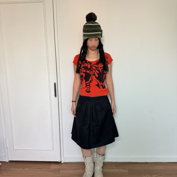 알렉산더맥퀸 볼륨 미디스커트