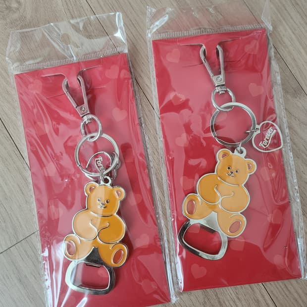 위글위글  테디베어 오프너 키링 새상품