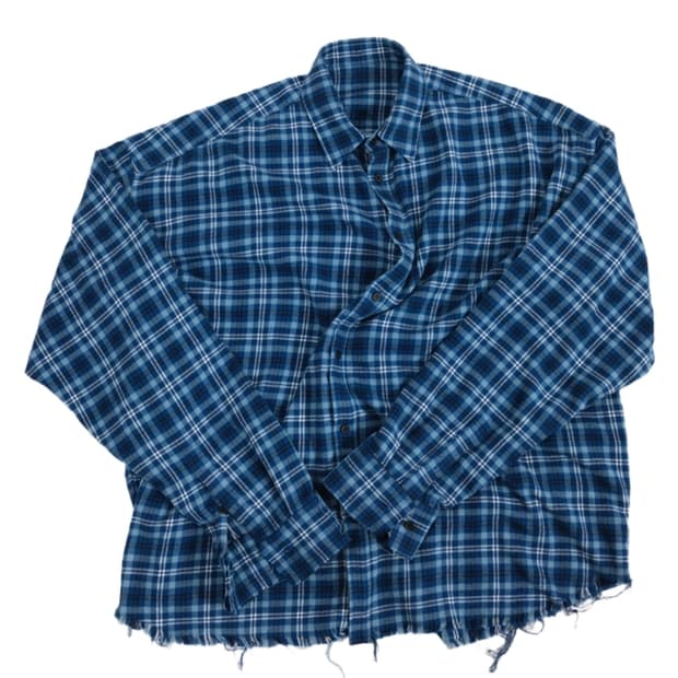 [2]논노드 플렉시블 스트링 체크 셔츠 클래식 블루