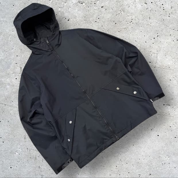 [M] 스투시 아카이브 블랙 후드 바람막이 자켓 B960