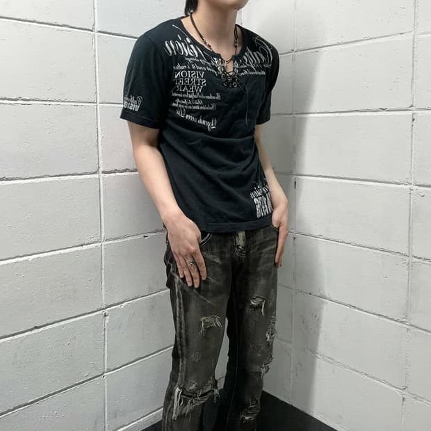 Punk lettering lace short