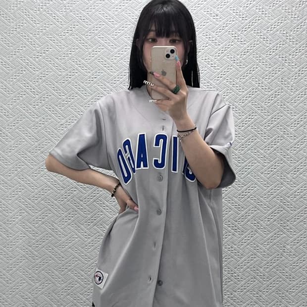 마제스틱 레트로 빈티지 시카고 노마킹 반팔 야구유니폼 110 C13071