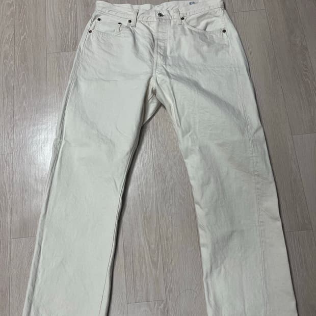 오어슬로우 x 비샵 스탠다드 데님 105 키나리 에크루 2사이즈