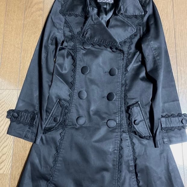 트랄라라 레이스 프릴 트랜치코트