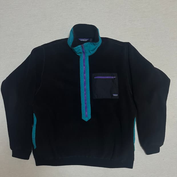 (XL)80s 파타고니아 빈티지 하프집 플리스 헤비웨이트