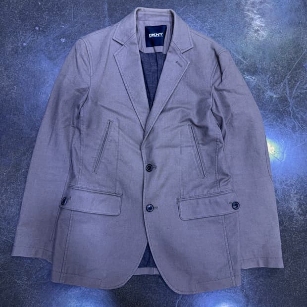 DKNY 코튼 캐쥬얼 싱글 블레이저 자켓 브라운 S