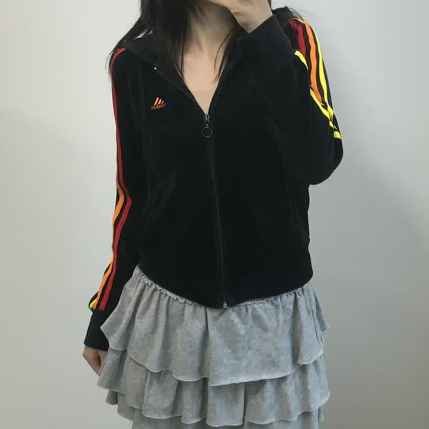 아디다스 벨루어 후드집업