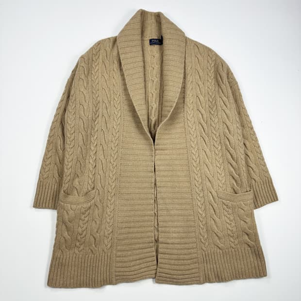 폴로 랄프로렌 여성 케이블 니트 케이프 가디건 여성S