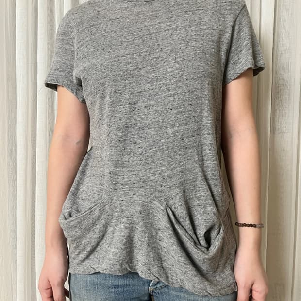 요지야마모토 모크넥 반팔 니트 티셔츠 Y’s yohji yamamoto