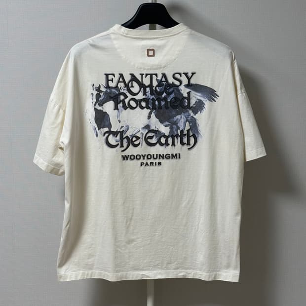 [오버핏 46] 우영미 판타지 그래픽 반팔 티셔츠 아이보리