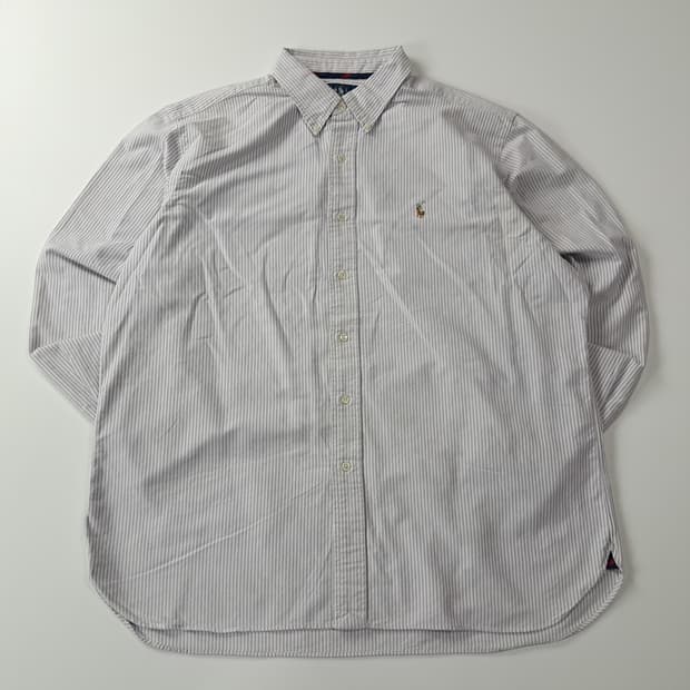 CA497 XL 폴로 00s 슬레이트블루 스트라이프 셔츠 남방