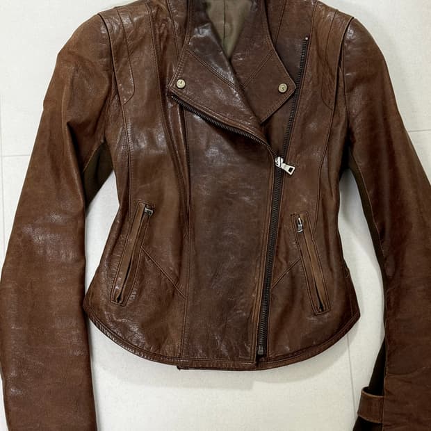 Vintage brown leather jacket 