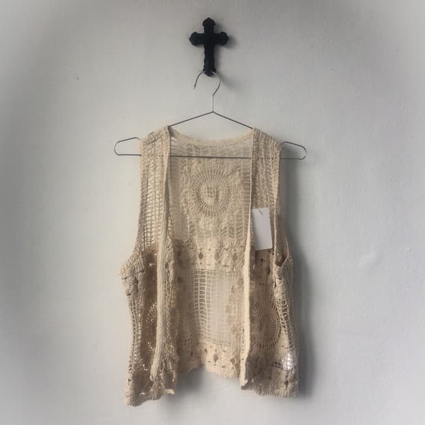 Crochet open vest