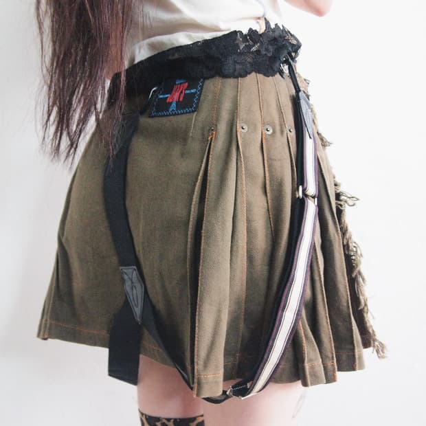 rare* 장폴고티에 90s 아카이브 서스펜더 랩스커트