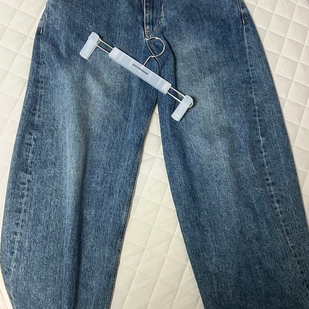 해칭룸 와이드 커브드진 워시드블루 4사이즈