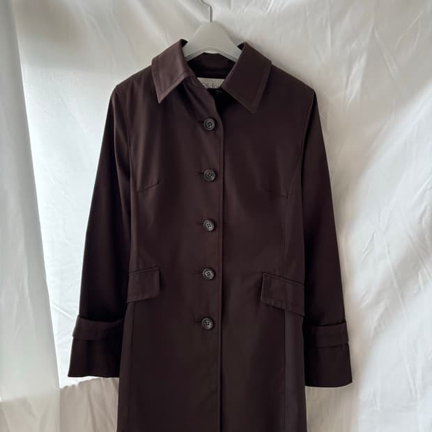 brown half coat