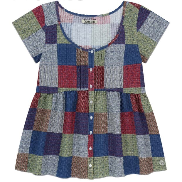 코이세이오 핀턱 블라우스