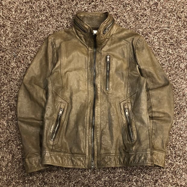 앤드지 양가죽 바이커 래더 가죽 자켓