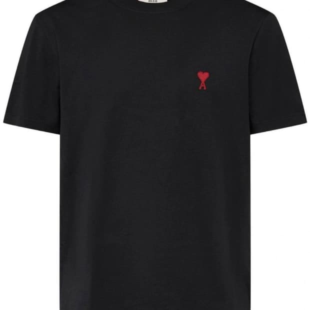 [새상품/정품] AMI 아미 스몰하트 남녀공용 반팔티(블랙/XL)