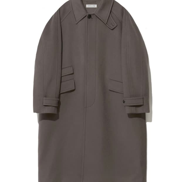 (S) 비슬로우 오버사이즈 캐시미어 발마칸코트 더스티브라운