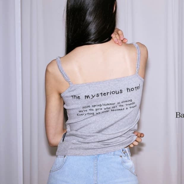 미호 V NECK BUTTON SLEEVELESS - GREY