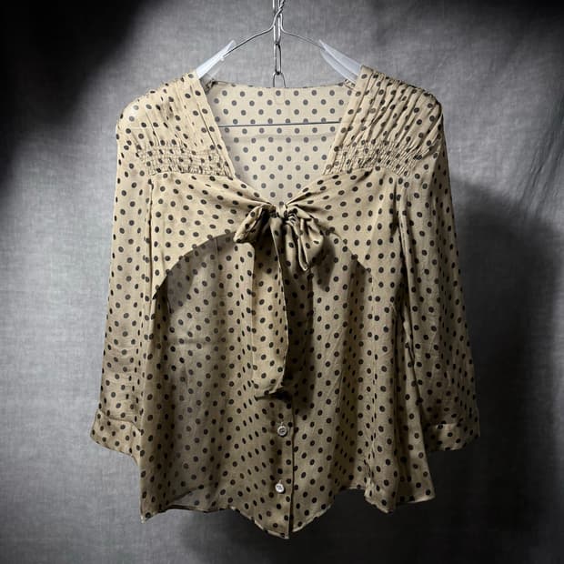 PRADA Ribbon Dot Blouse