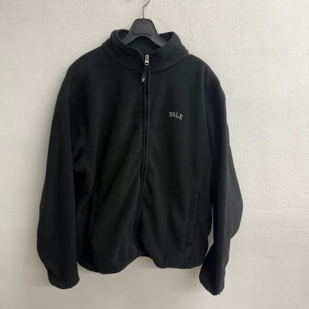 YALE 예일 블랙 기모 플리스 자켓 (L)