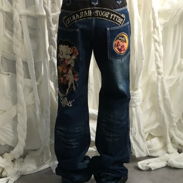Harakari x Betty boop denim pants