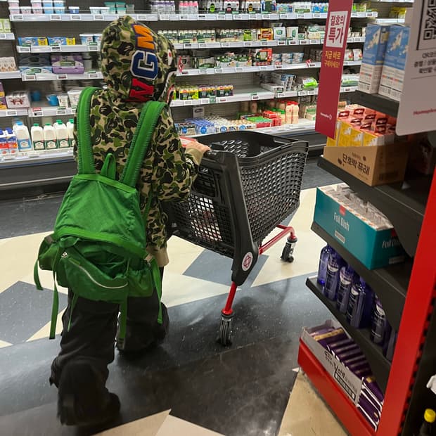 베이프 ABC 카모 샤크 풀 집 후드 그린 L