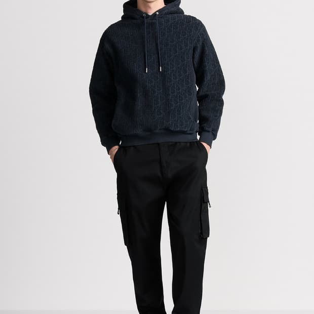 디올 오블리크 테리코튼 후드 티셔츠