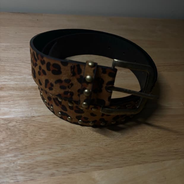 빈티지 레오파드 호피 벨트