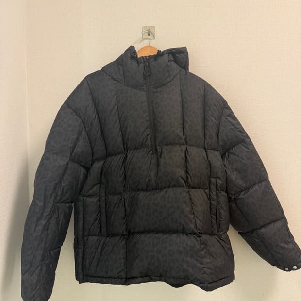 fetch 검정 레오파드 패딩 XL