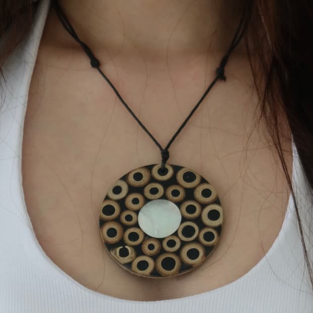 ethnic dots necklace