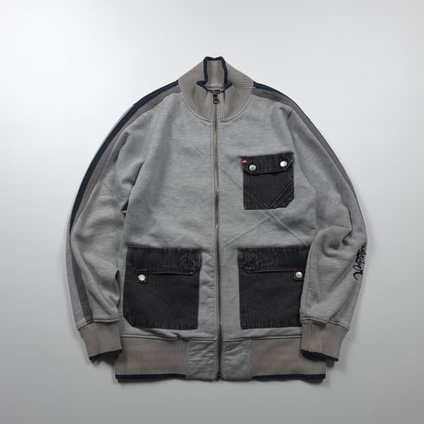 퀵실버 Y2K 올드스쿨 디테일 풀 집업 스웻 자켓 (M)