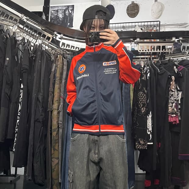 루브리캔츠 자수 패치 레이싱 집업