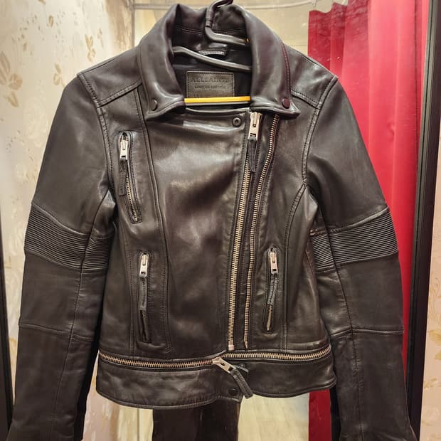 7/14 올세인츠 홀트 바이커 가죽 자켓 85사이즈