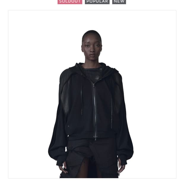 카르넷 아카이브 홀슈 크랩 집업 블랙 L