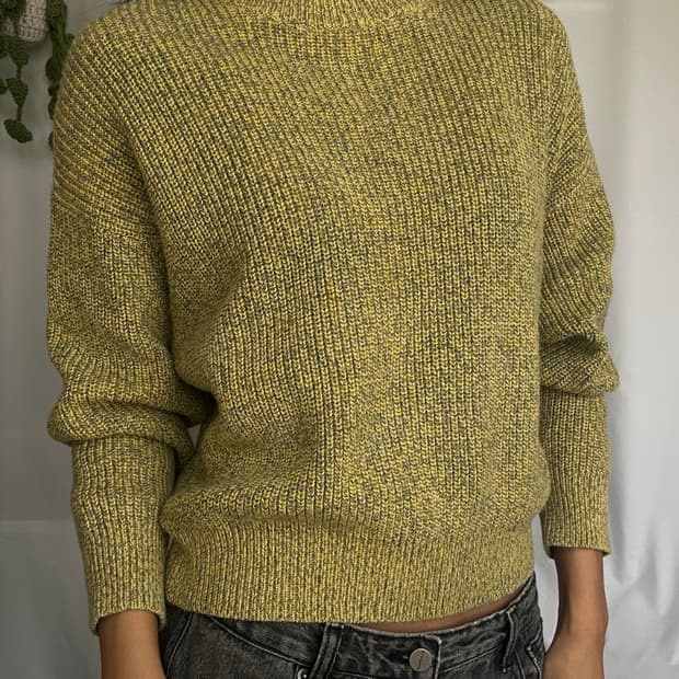 빈티지 유니클로 올리브 니트