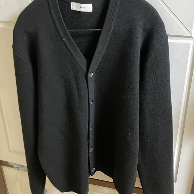 엘무드 화란 세미오버 가디건 블랙 46